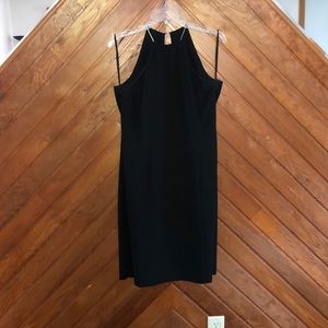 Black formal dress.